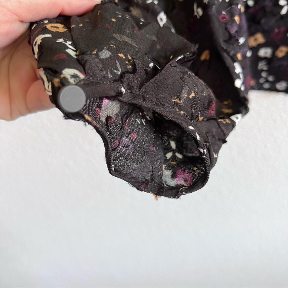NWT Club Monaco Silk Blend Sheer Floral Print Blouse - Picture 2 of 8